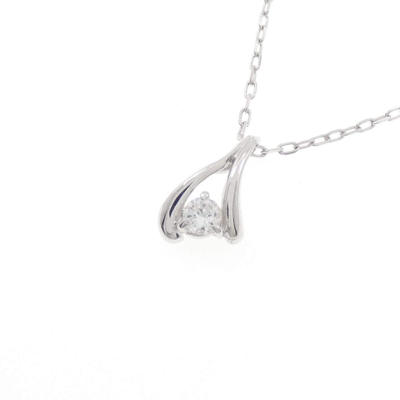 K18WG ダイヤモンド ネックレス 0.06CT