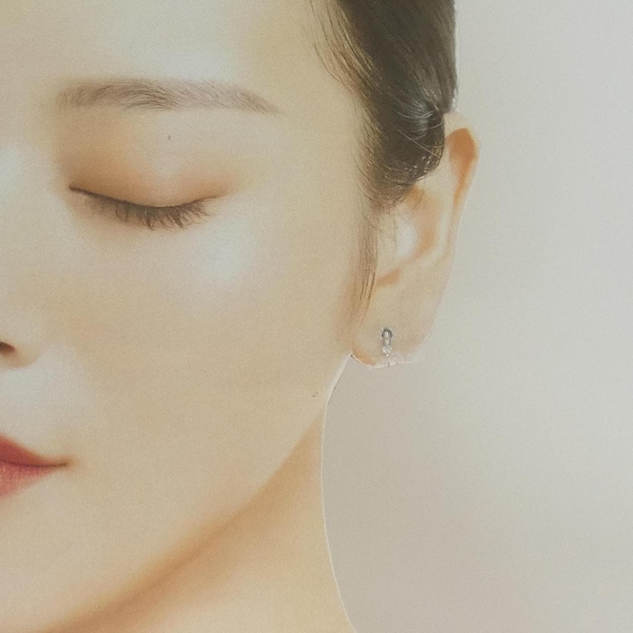 PT900 ダイヤモンド ピアス 0.10CT