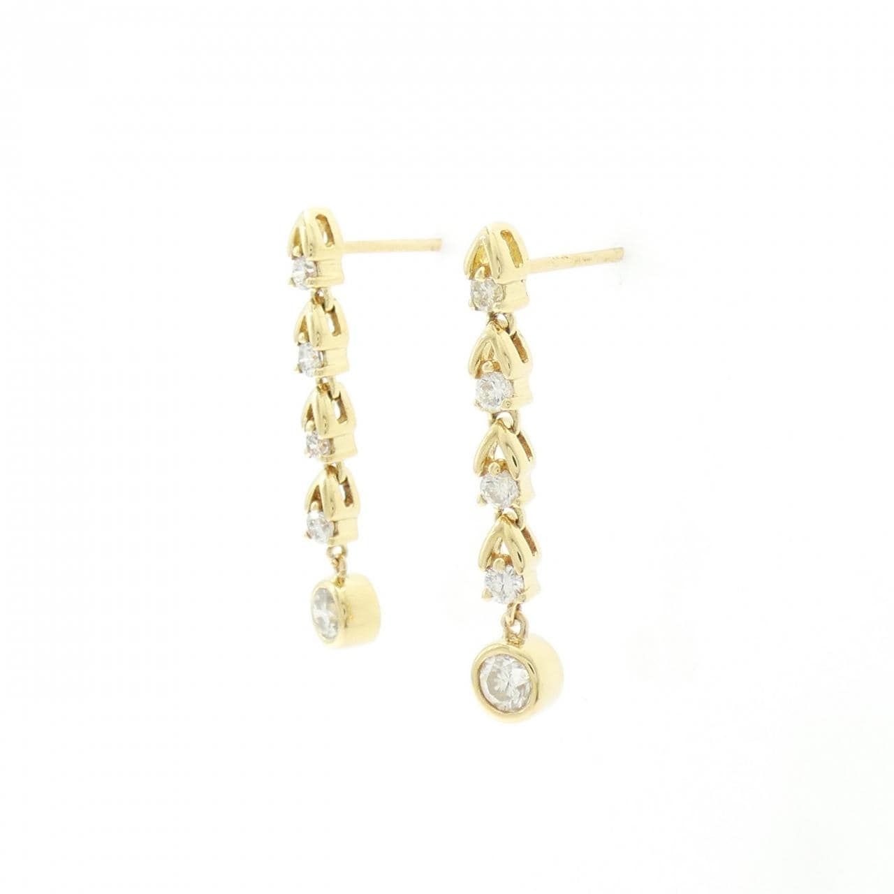 K18YG/18KYG ダイヤモンド ピアス