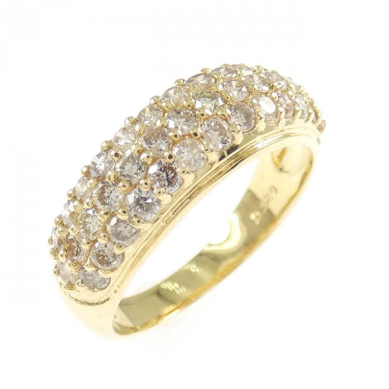 K18YG パヴェ ダイヤモンド リング 1.20CT