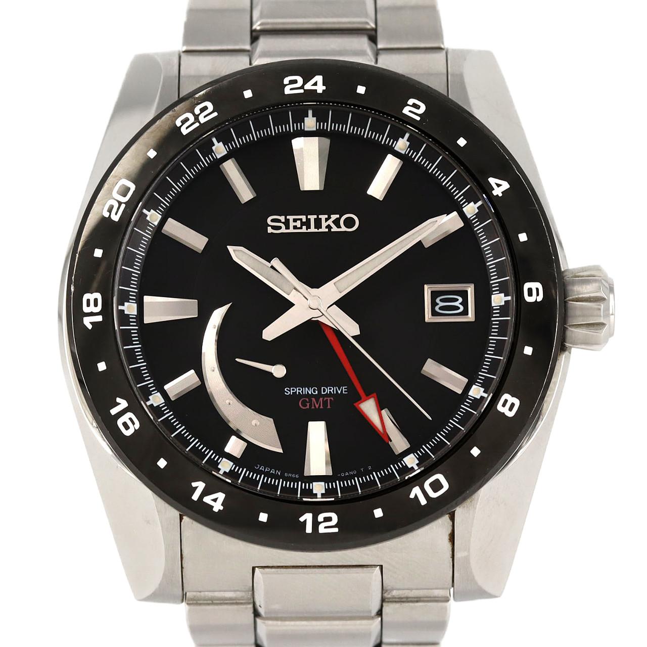 【ノーメンテナンス還元価格】セイコー ブライツアナンタ･スプリングドライブGMT 5R66-0AR0/SAEA005 SS 自動巻