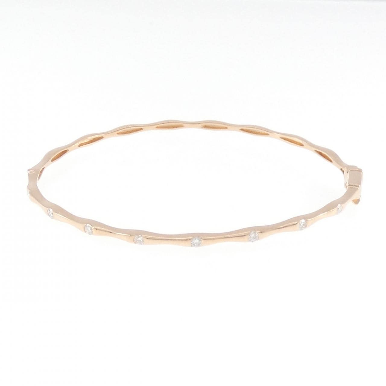 K18PG ダイヤモンド バングル 0.22CT