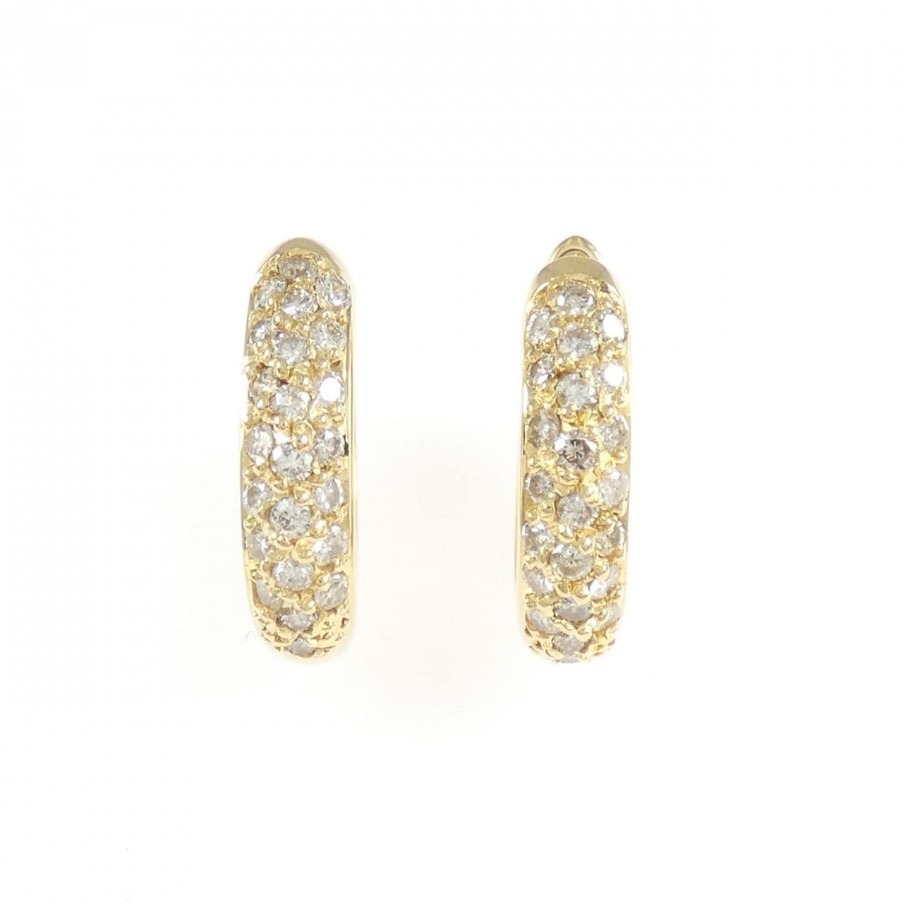 K18YG ダイヤモンド フープ ピアス 0.70CT