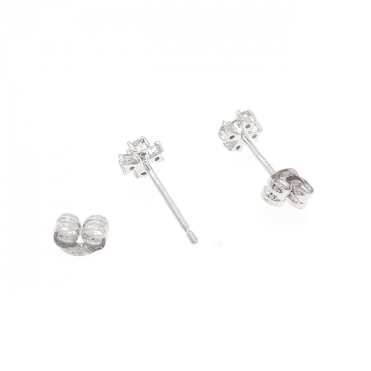 K18WG ダイヤモンド ピアス