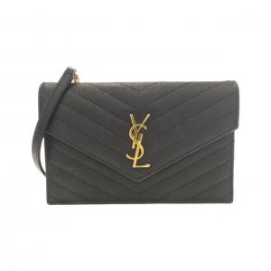 サンローラン 393953 BOW01 チェーンウォレット