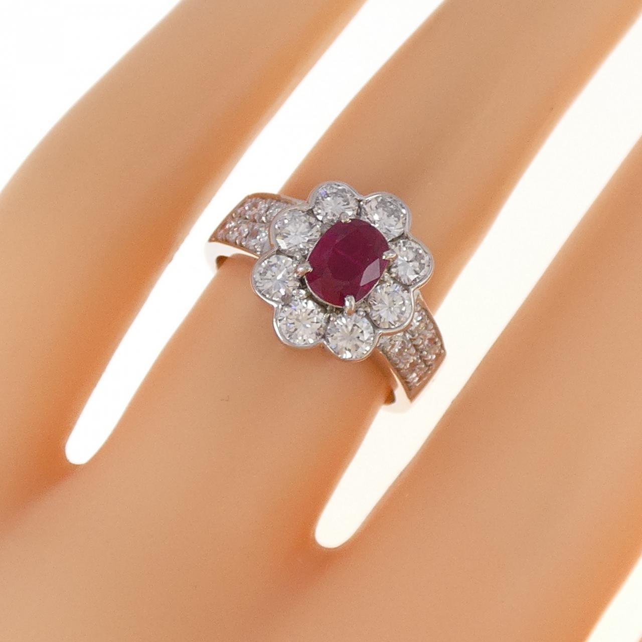 PT900 ルビー リング 0.56CT