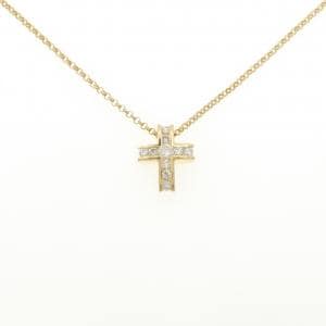 K18YG クロス ダイヤモンド ネックレス 0.45CT
