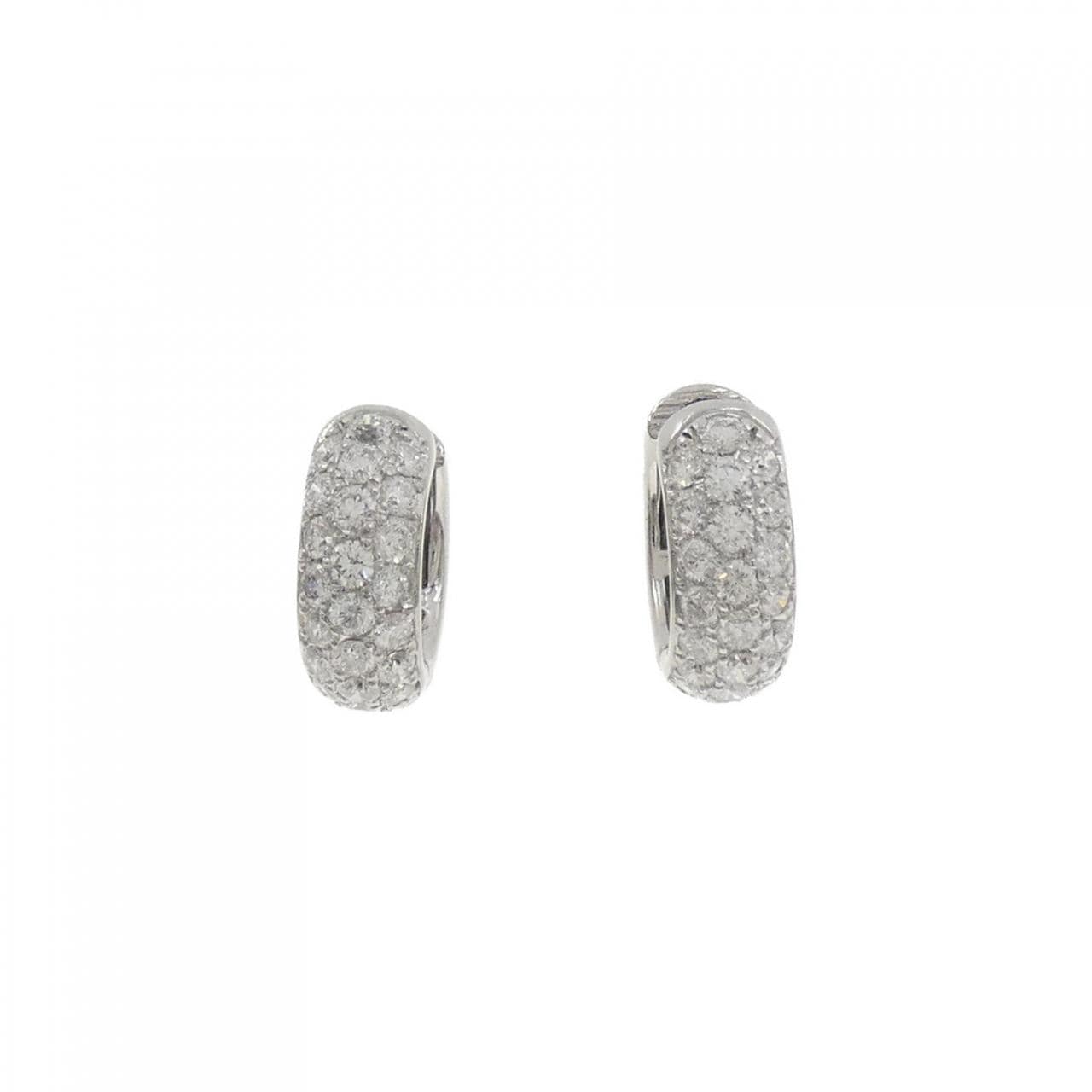 750WG ダイヤモンド ピアス 1.00CT
