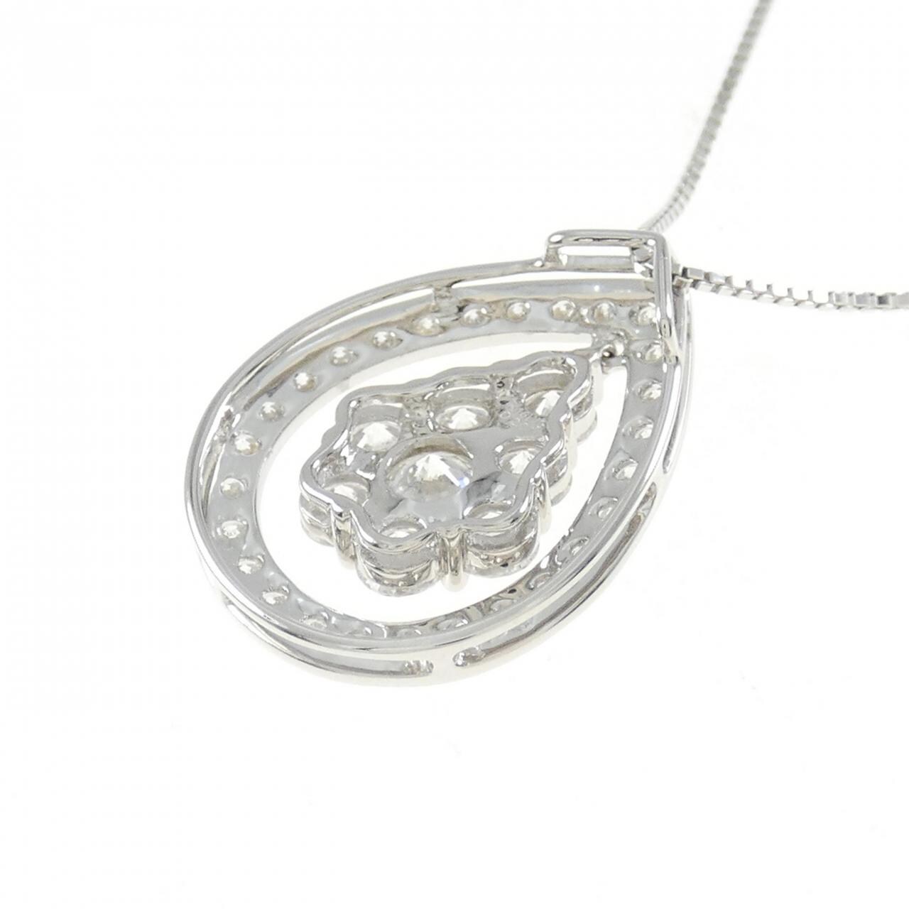 K18WG ダイヤモンド ネックレス 2.00CT