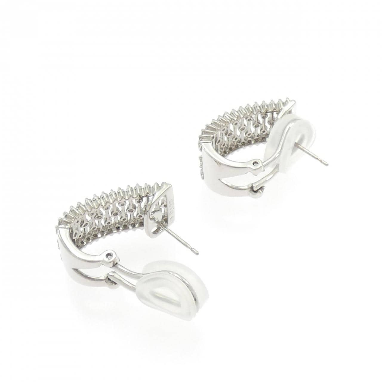 K18WG ダイヤモンド ピアス 1.28CT