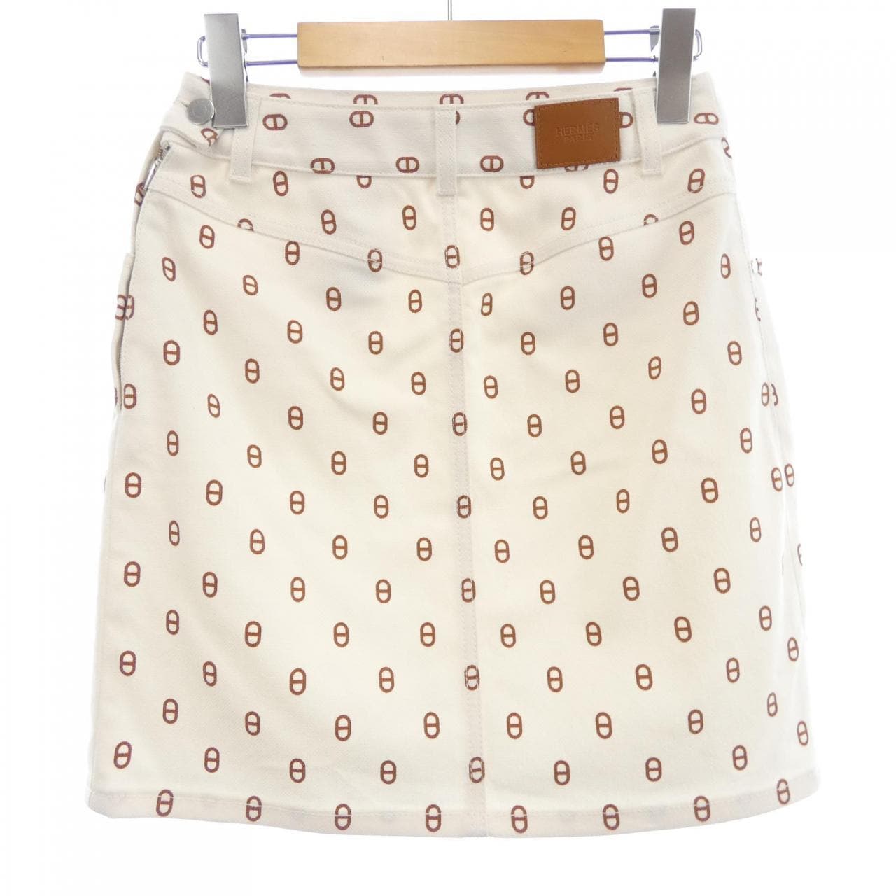 エルメス HERMES シェーヌダンクル カルトゥッシュ クルードセル 0315D3 スカート