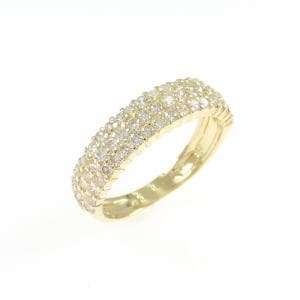 K18YG パヴェ ダイヤモンド ピンキーリング 0.50CT