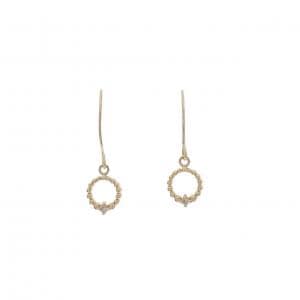 K10YG ダイヤモンド ピアス 0.02CT