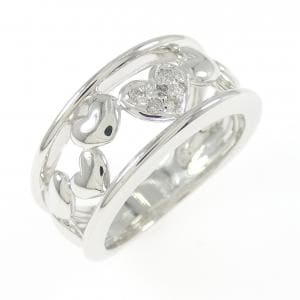 K18WG ハート ダイヤモンド リング 0.04CT