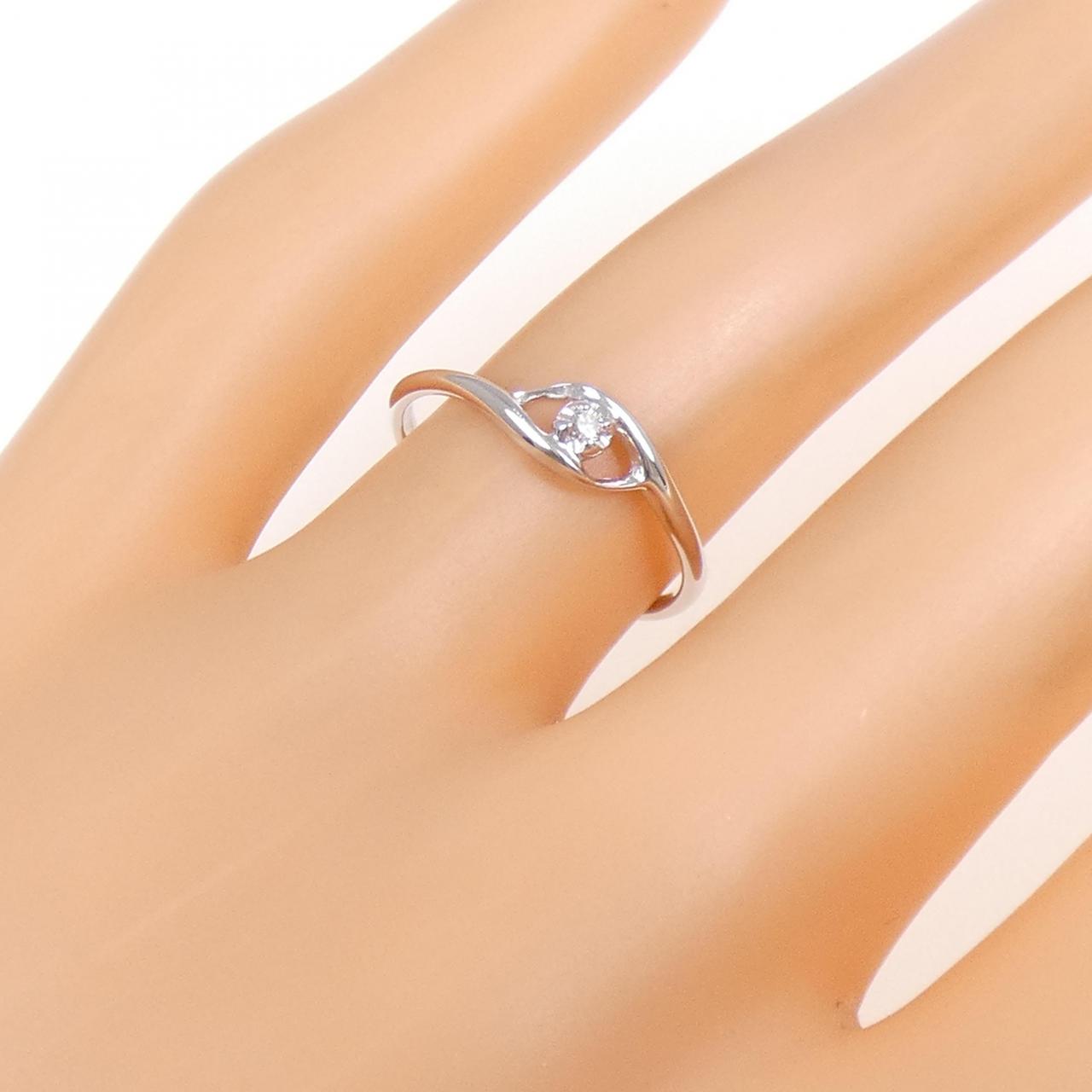 K10WG ダイヤモンド リング 0.02CT