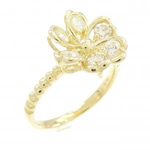 K18YG flower Diamond ring 0.50CT