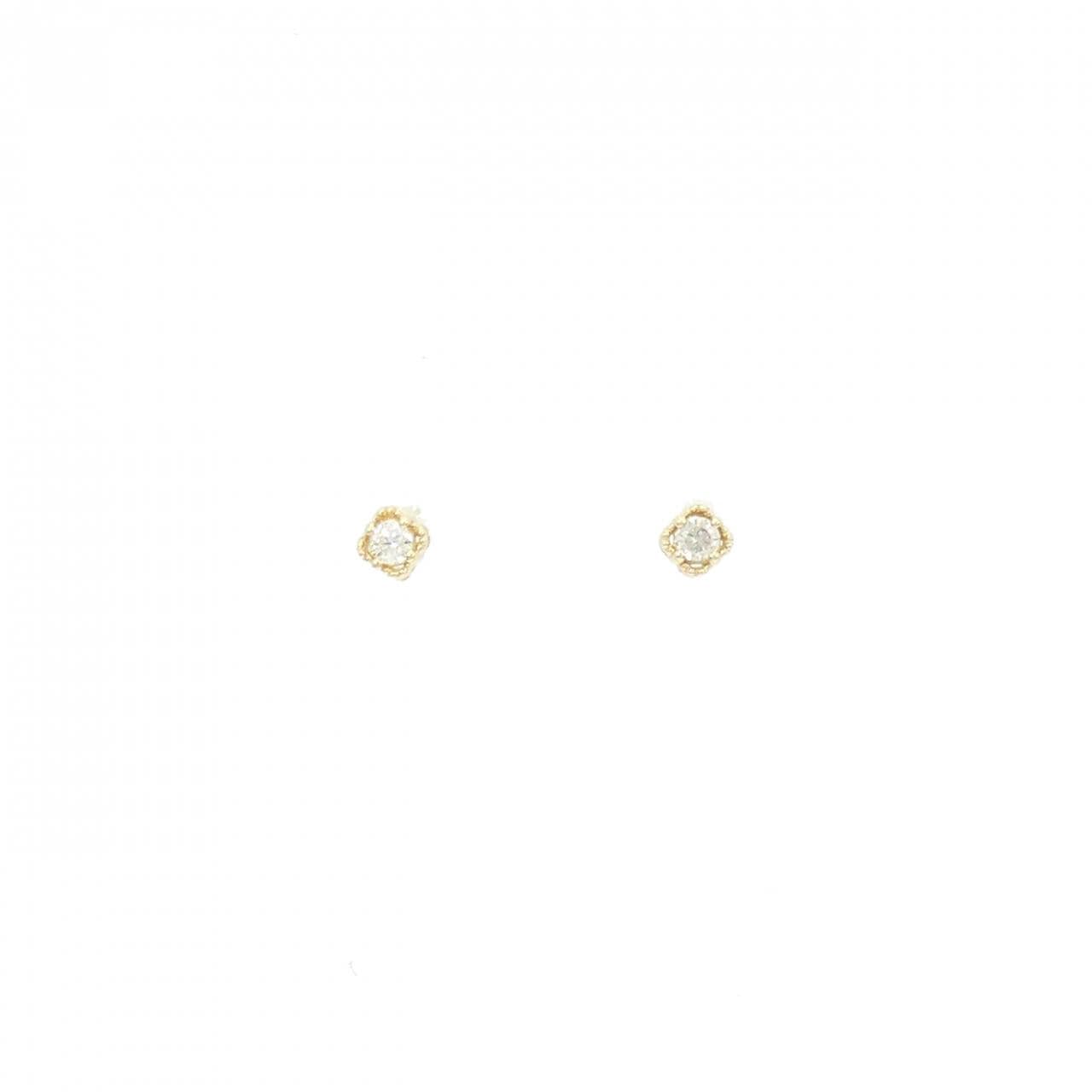 K18YG ダイヤモンド ピアス