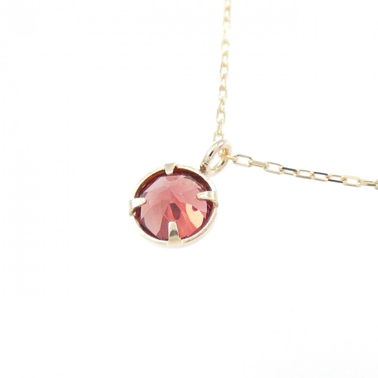 [BRAND NEW] K10YG Garnet Necklace