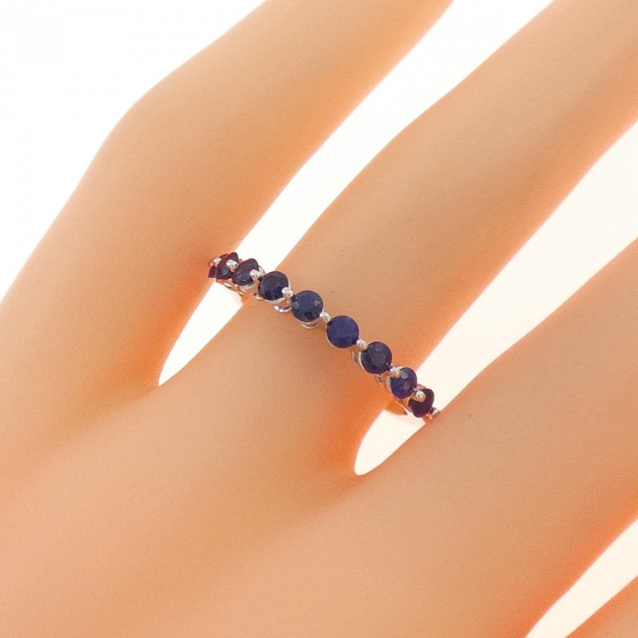K18WG サファイヤ リング 0.70CT