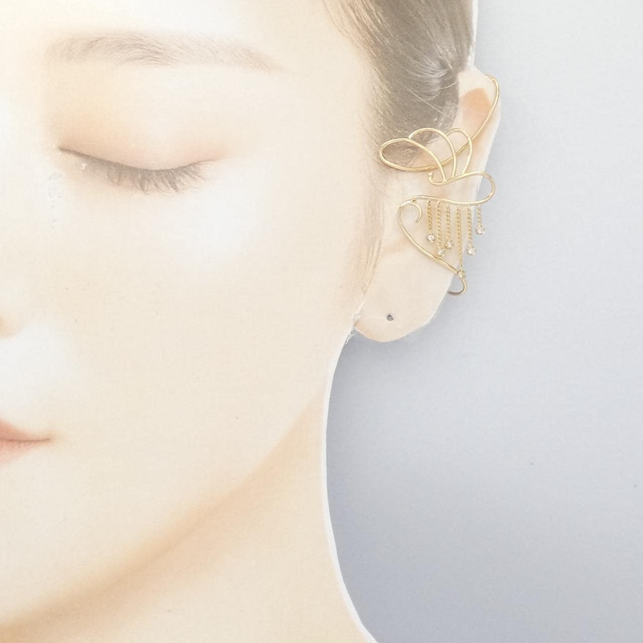 K18YG Diamond Ear Cuff 0.18CT