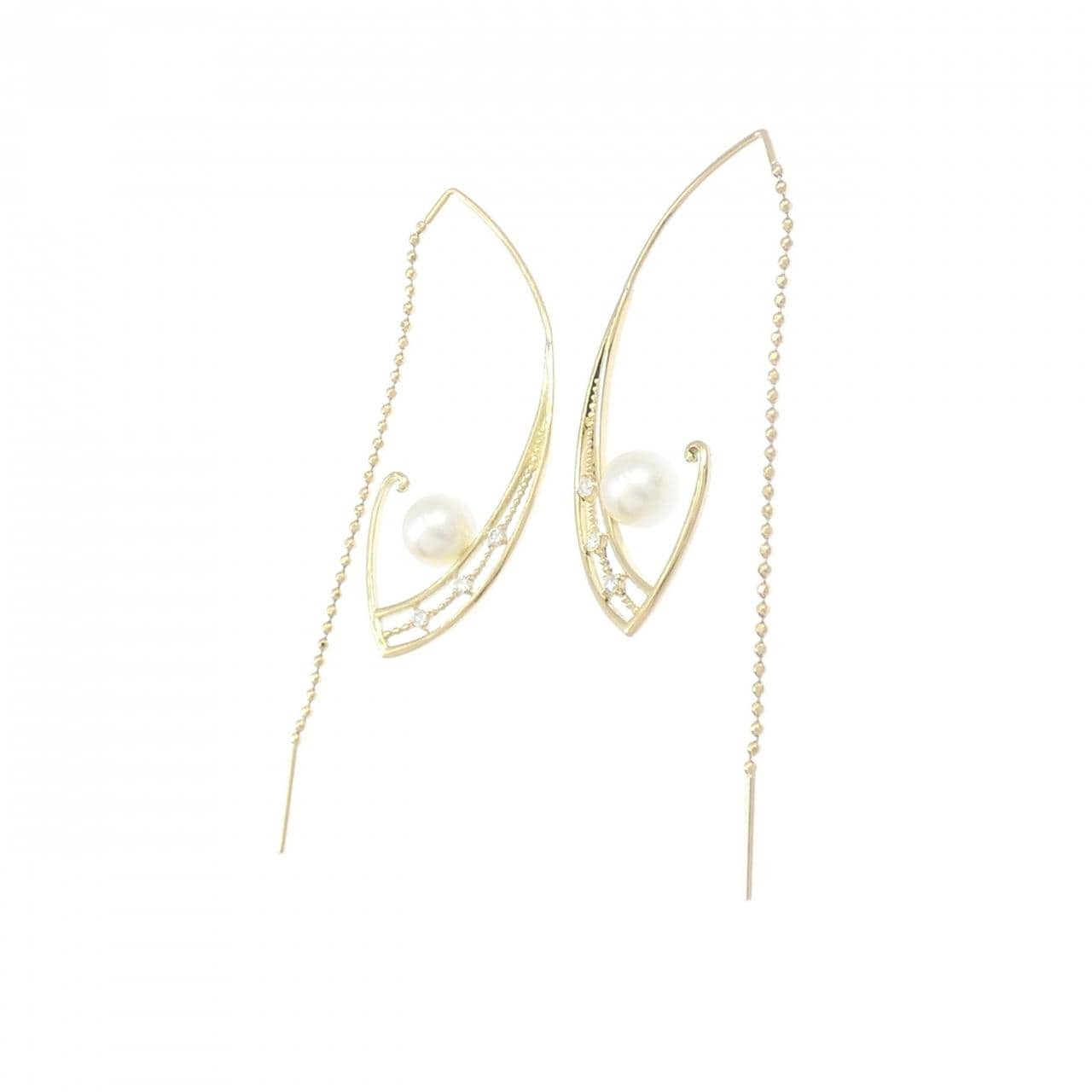 K18YG アコヤパール ピアス 5.1mm