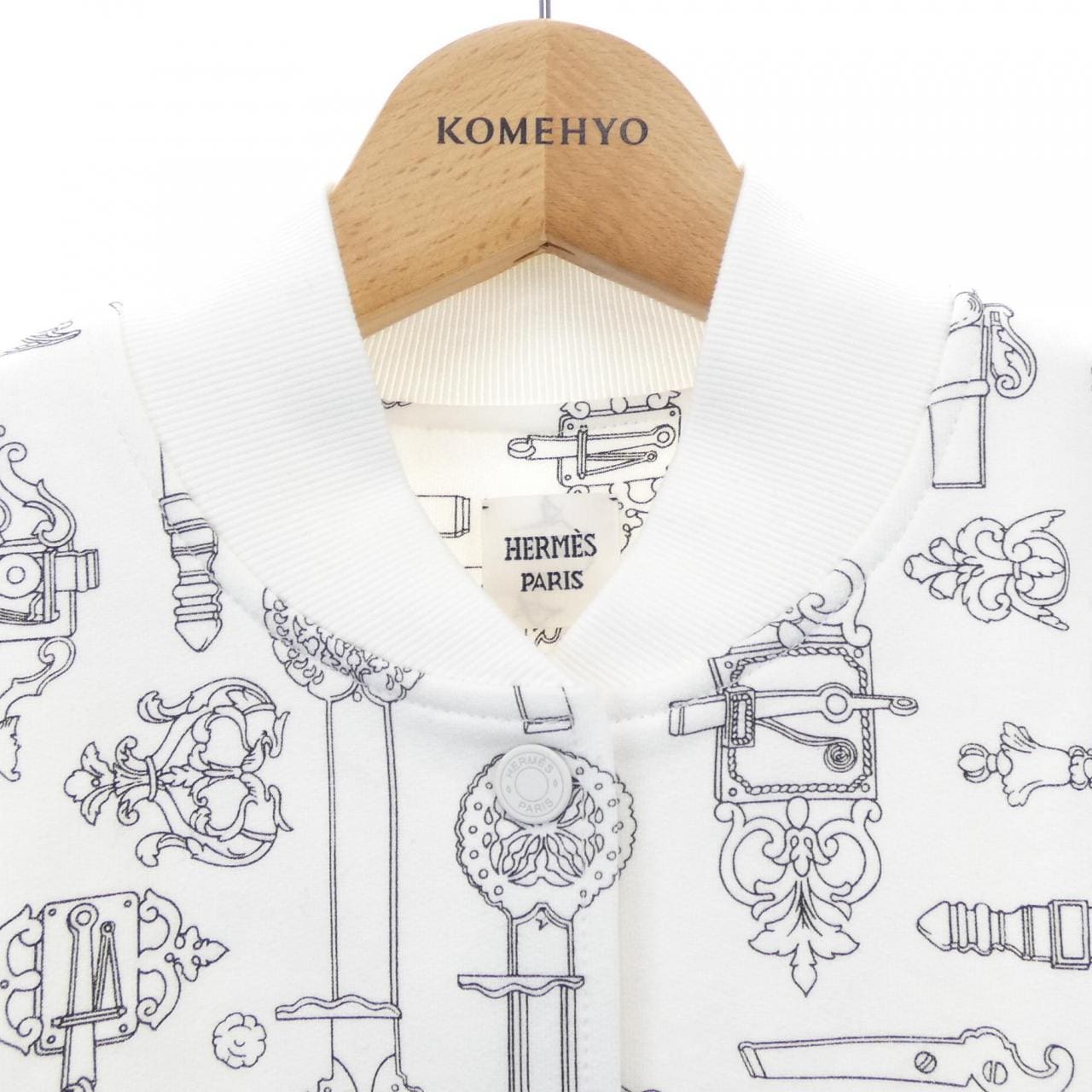 エルメス HERMES フェロヌリー･リミックス クルー･ド･セル 6E4218DG ブルゾン