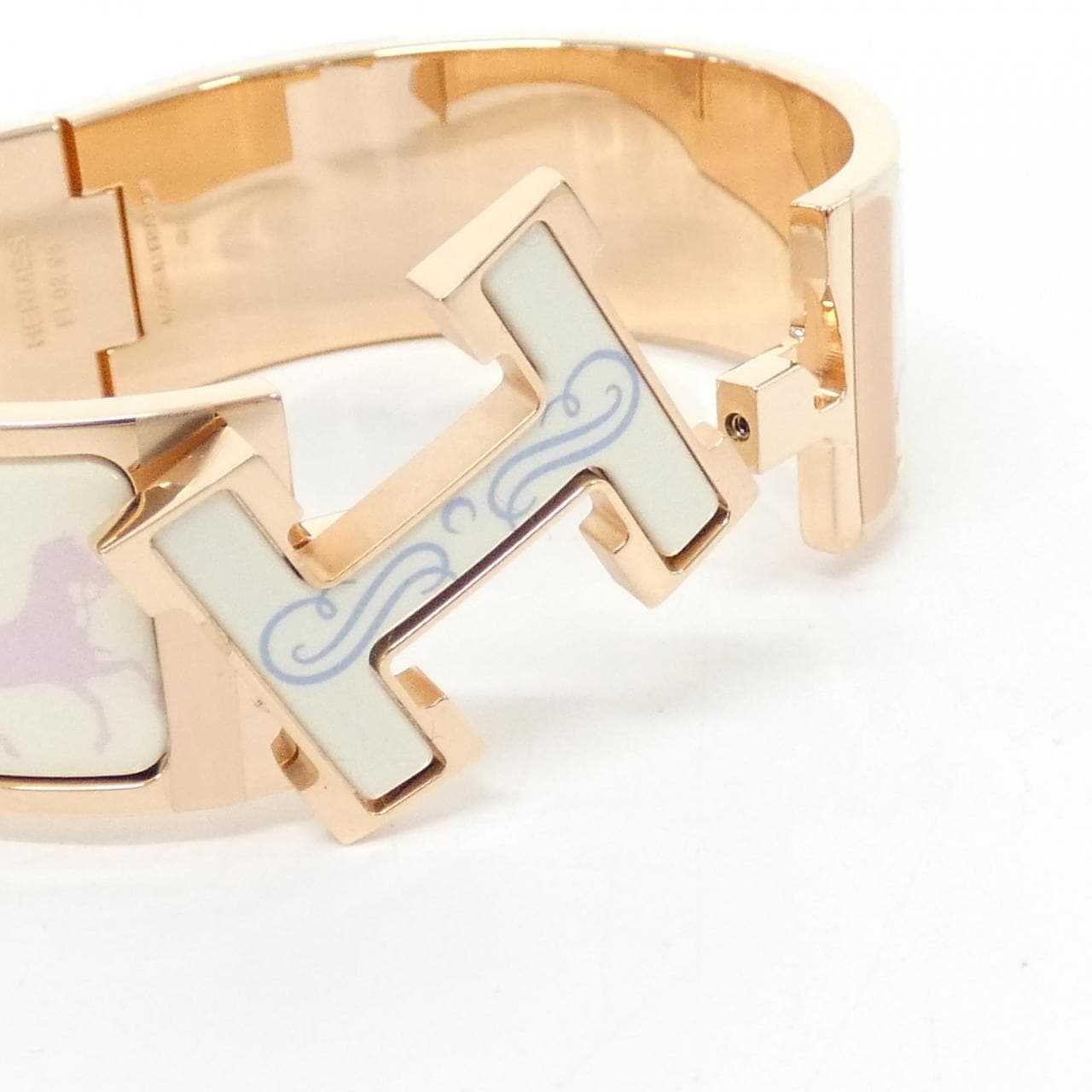 【未使用品】エルメス PARIS QUI ROULE クリック クラック アッシュ PM 306428FO ブレスレット