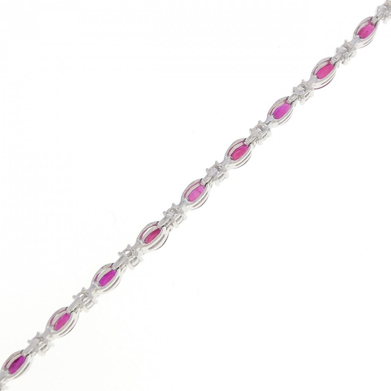 K18WG ルビー ブレスレット 2.82CT