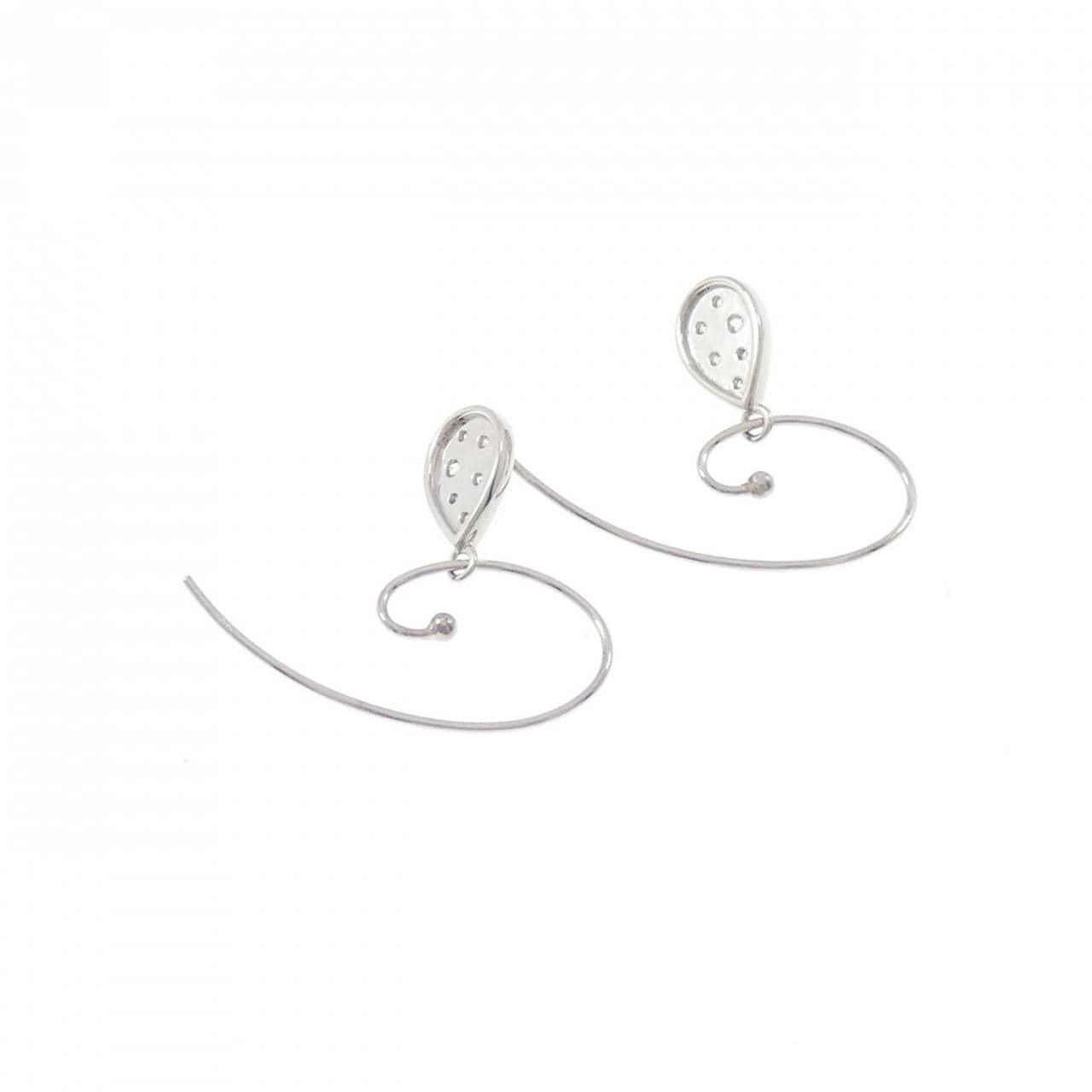 PT900 ダイヤモンド ピアス 0.16CT