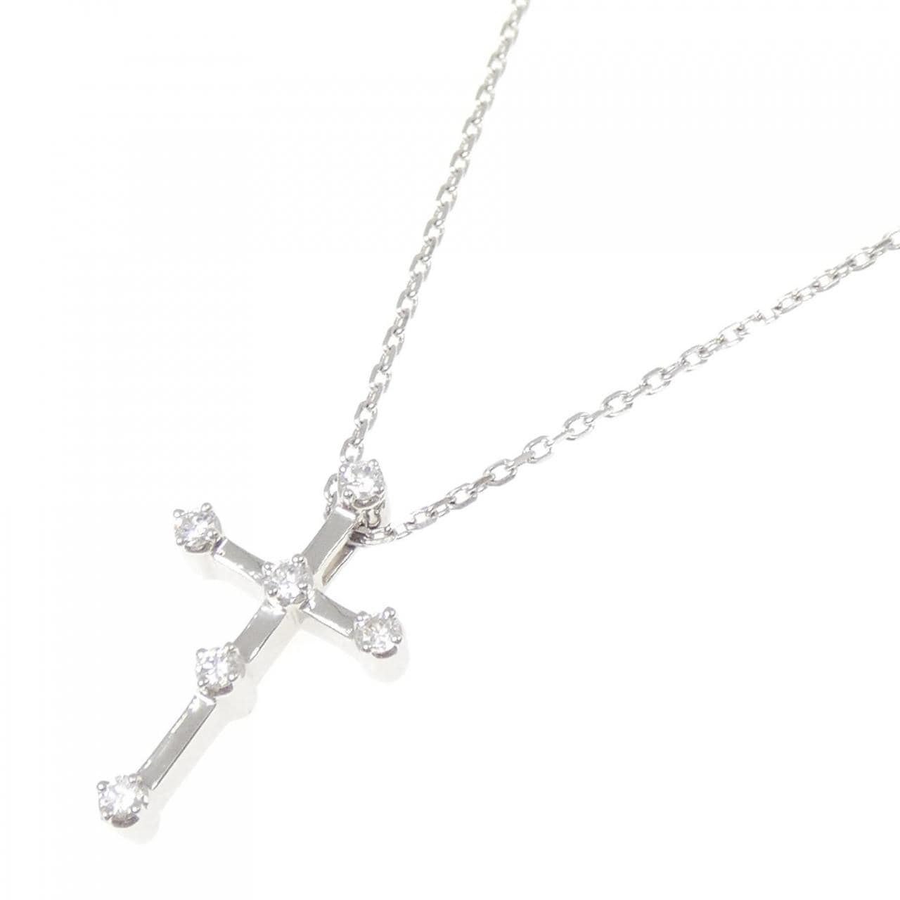PT900/PT850 クロス ダイヤモンド ネックレス 0.20CT