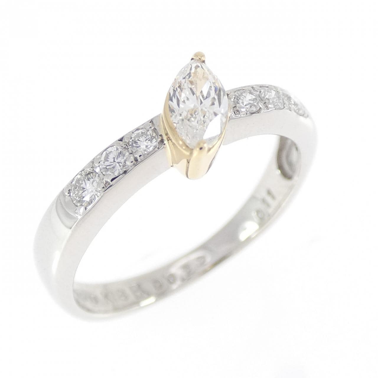 PT900/K18YG ダイヤモンド リング 0.22CT