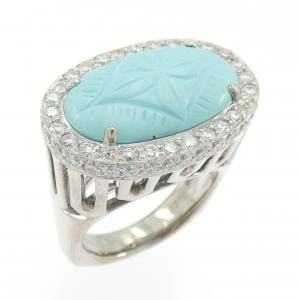 K18WG ターコイズ リング 8.74CT