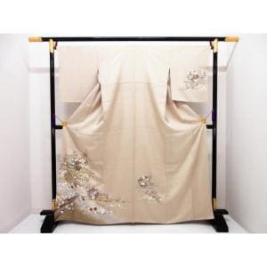 訪問着　友禅金彩加工　螺鈿入りボカシ染