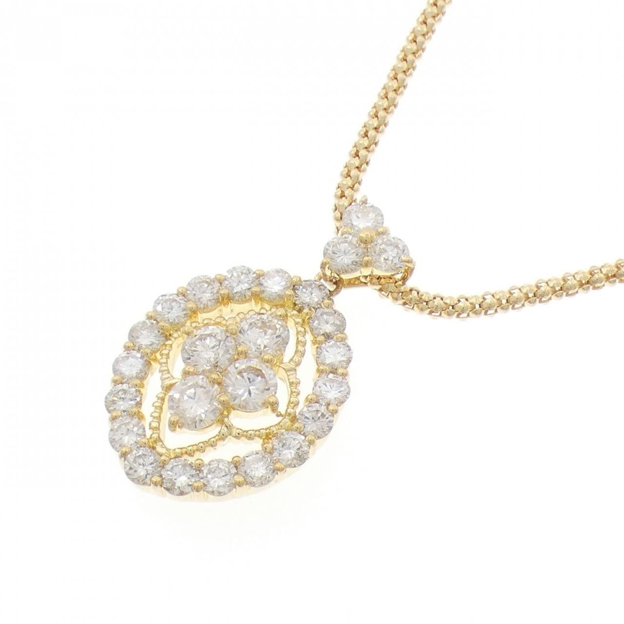 K18YG ダイヤモンド ネックレス 1.35CT
