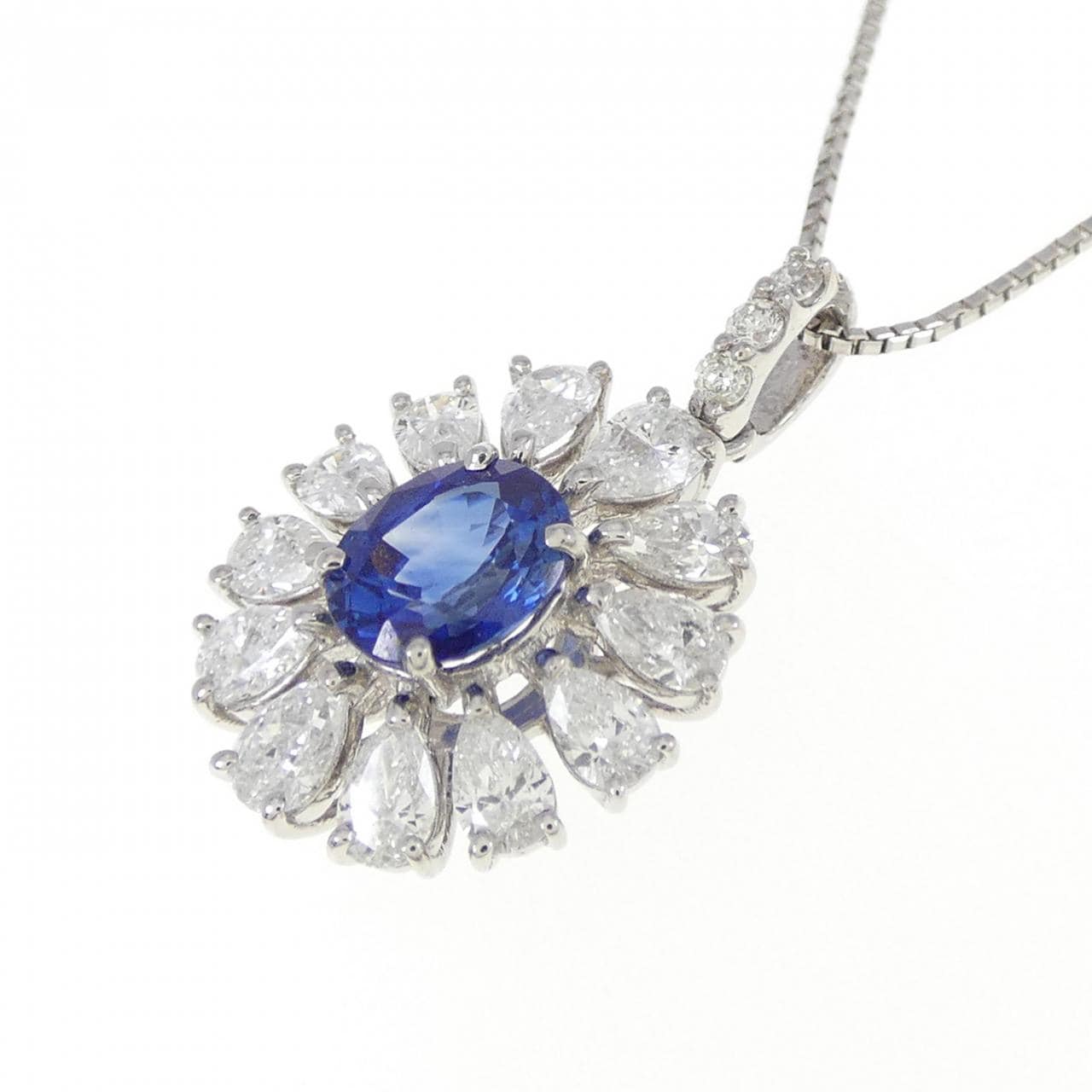 [BRAND NEW] PT Sapphire Necklace 0.60CT
