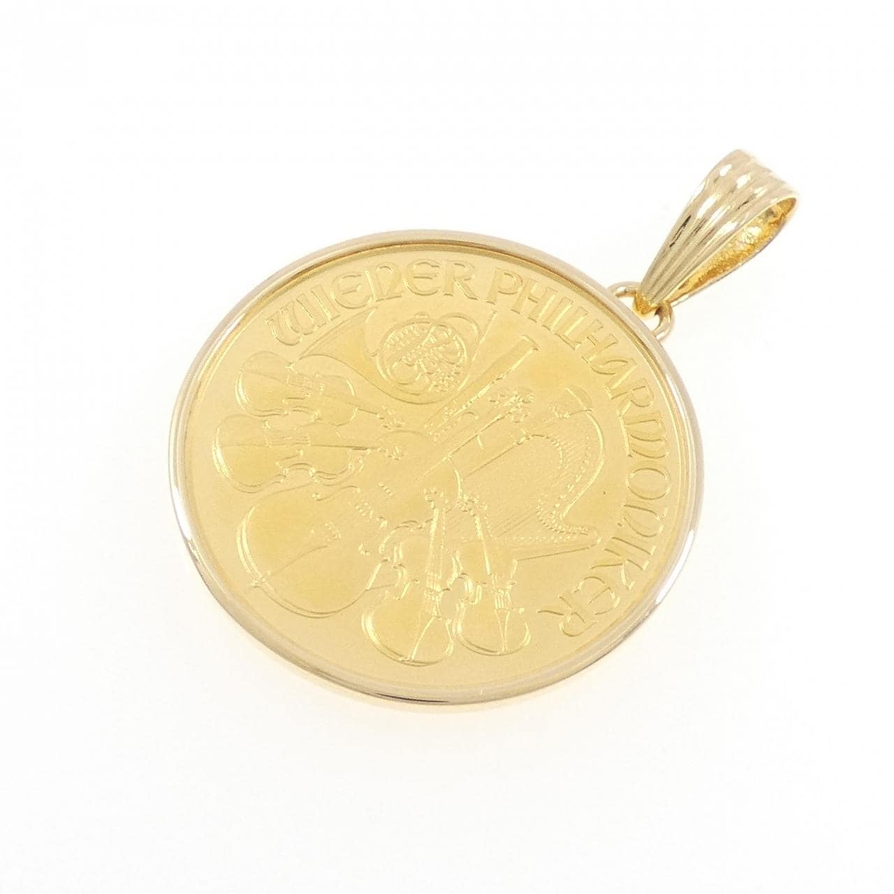 [Remake] K18YG frame coin pendant