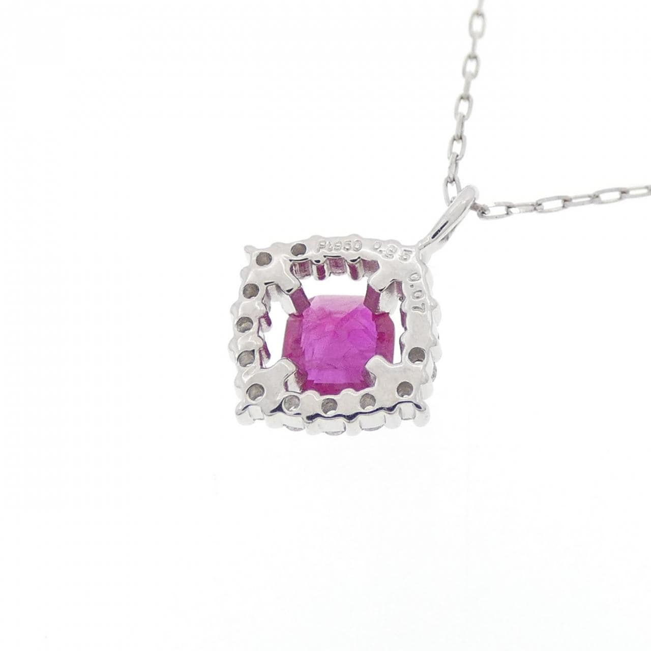 【新品】PT950/PT900 ルビー ネックレス 0.25CT