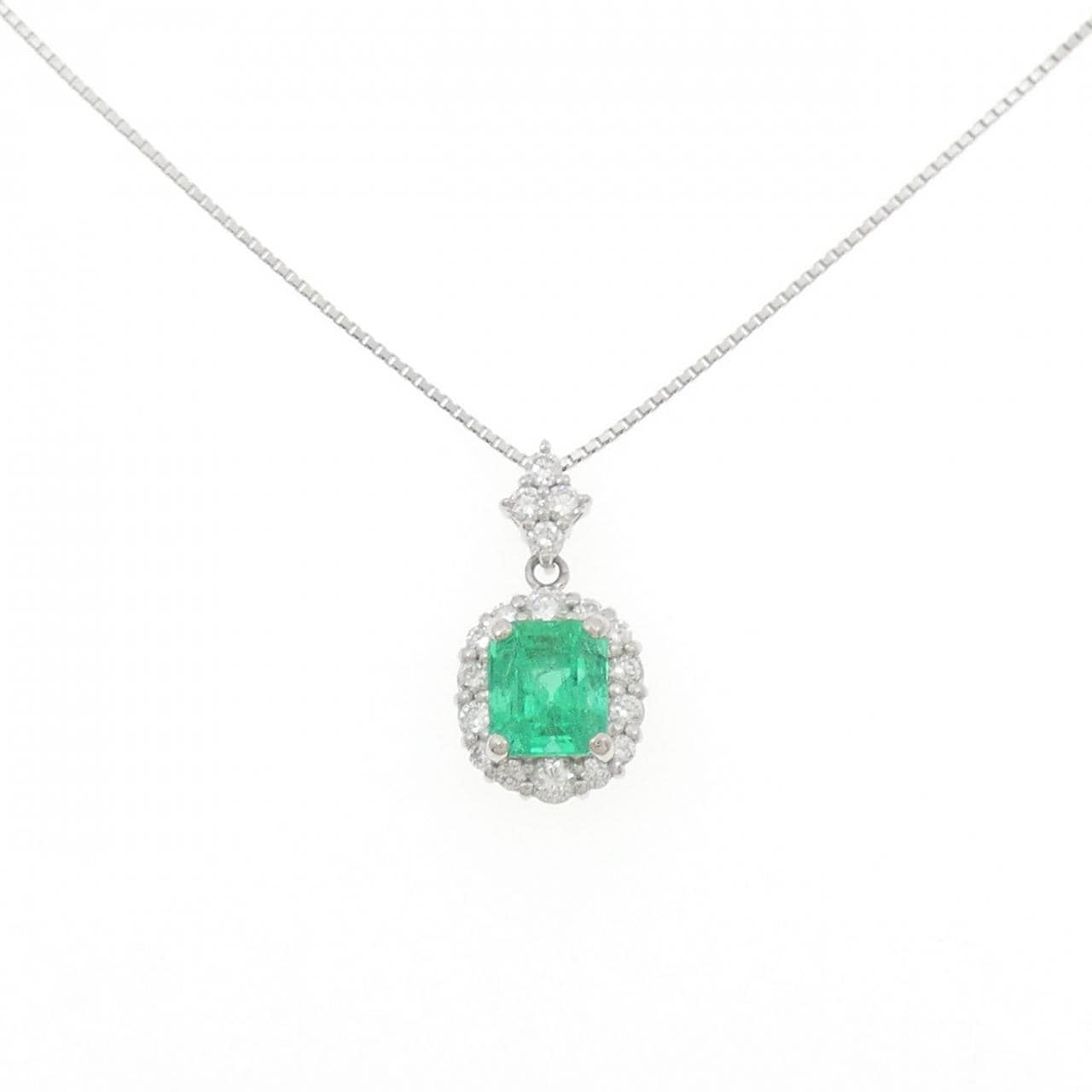 PT900/PT850 エメラルド ネックレス 1.28CT