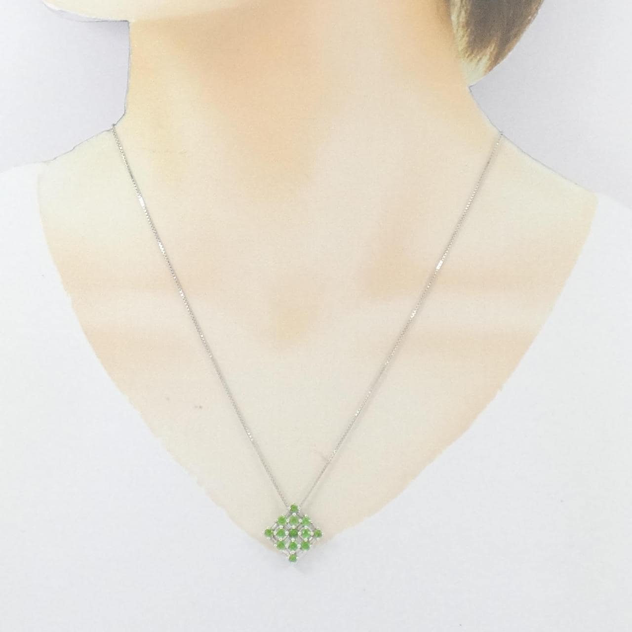 K18WG デマントイドガーネット ネックレス 1.06CT
