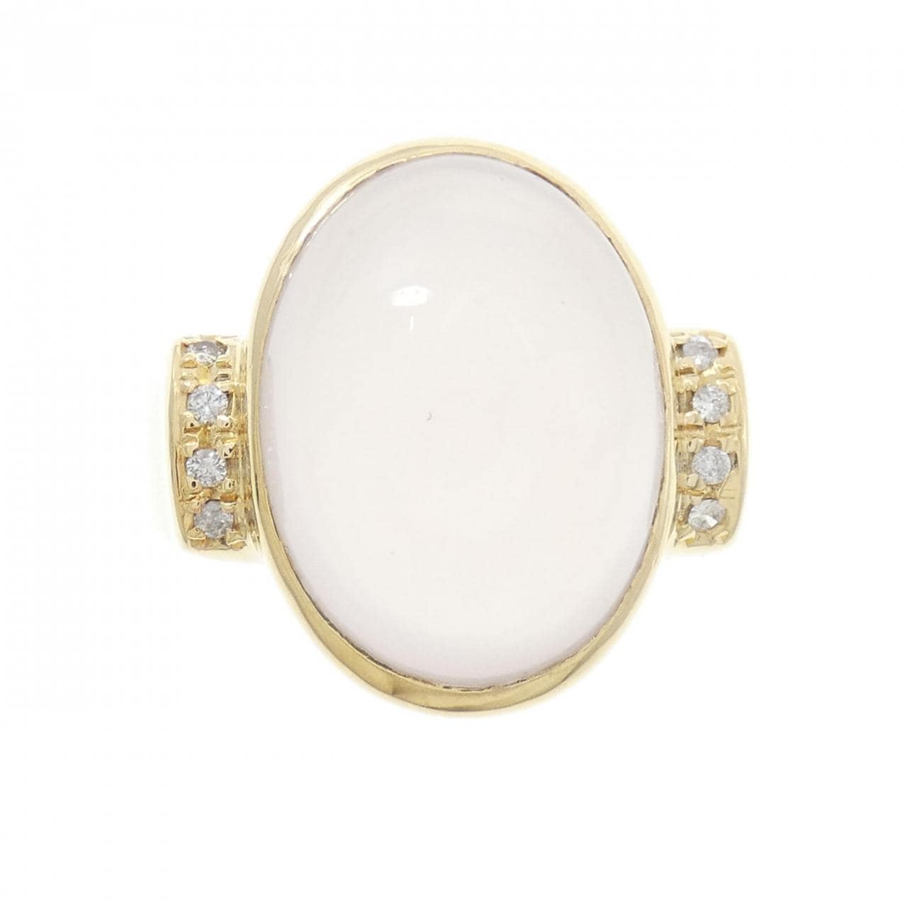 K18YG ローズクオーツ リング