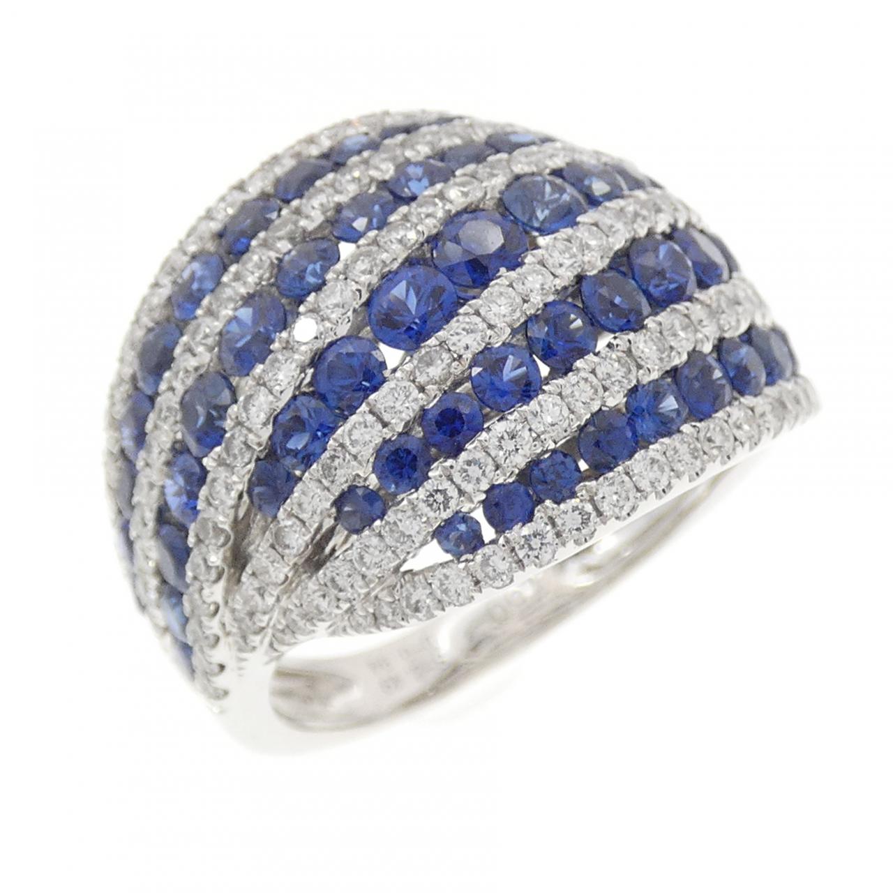 750WG サファイヤ リング 2.49CT