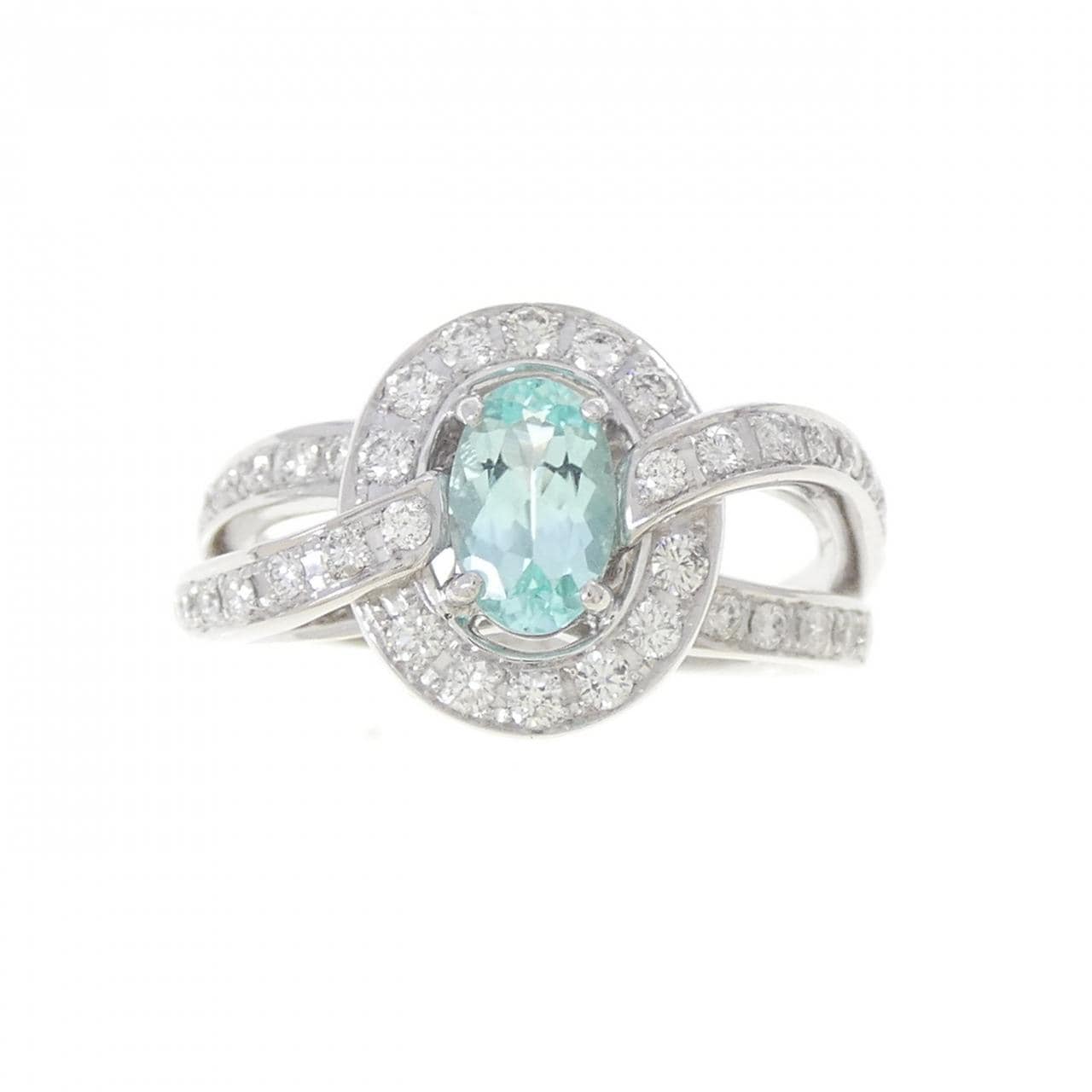 K18WG パライバトルマリン リング 0.47CT