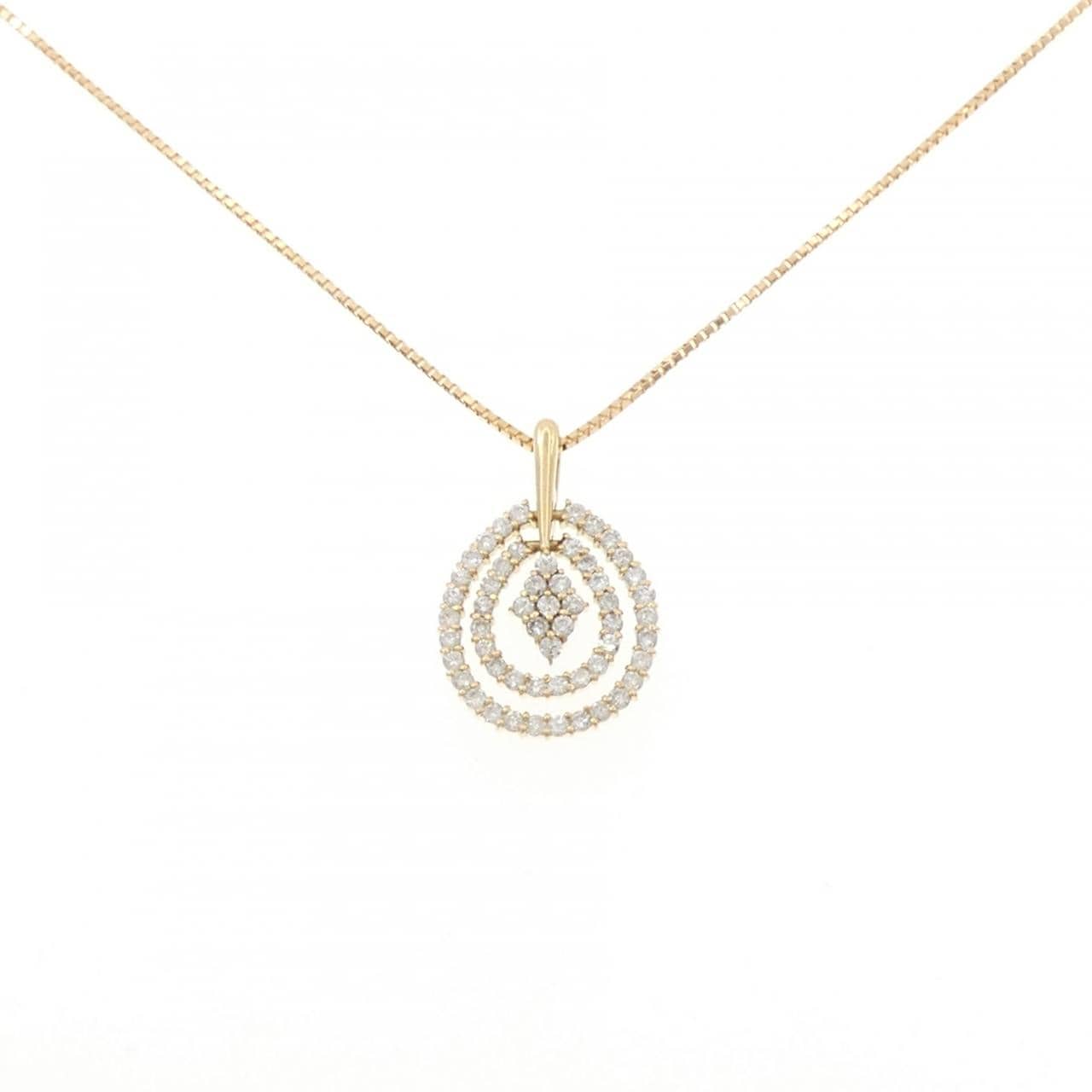 K18YG ダイヤモンド ネックレス 1.01CT