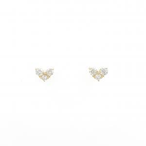 K18YG ハート ダイヤモンド ピアス 0.20CT
