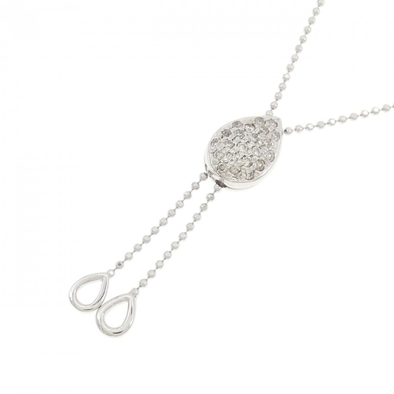 K18WG ダイヤモンド ネックレス 0.20CT