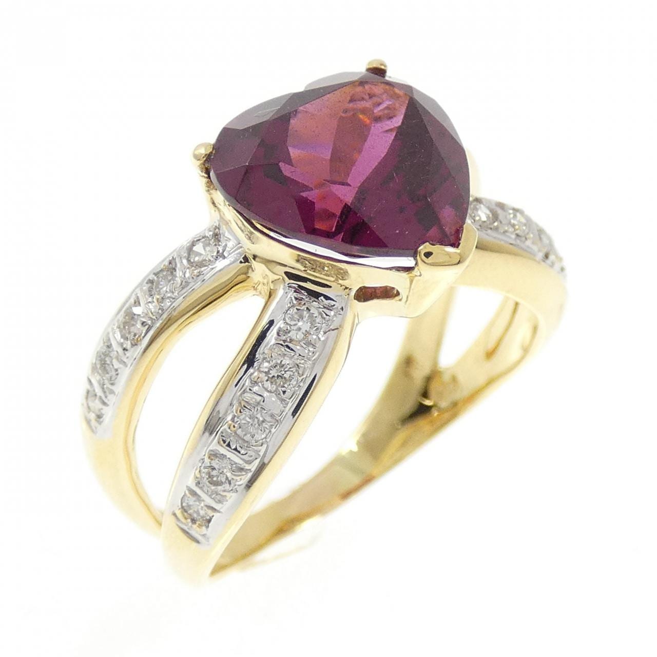 ポンテヴェキオ ハート ガーネット リング 3.53CT