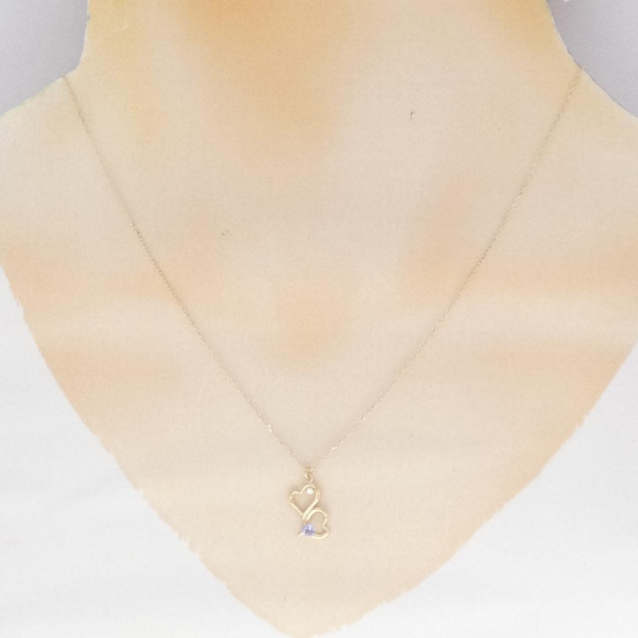 K10YG ハート タンザナイト ネックレス