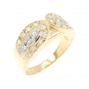 K18YG/PT900 ダイヤモンド リング 0.30CT