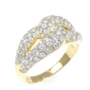 750YG/750WG パヴェ ダイヤモンド リング 1.78CT
