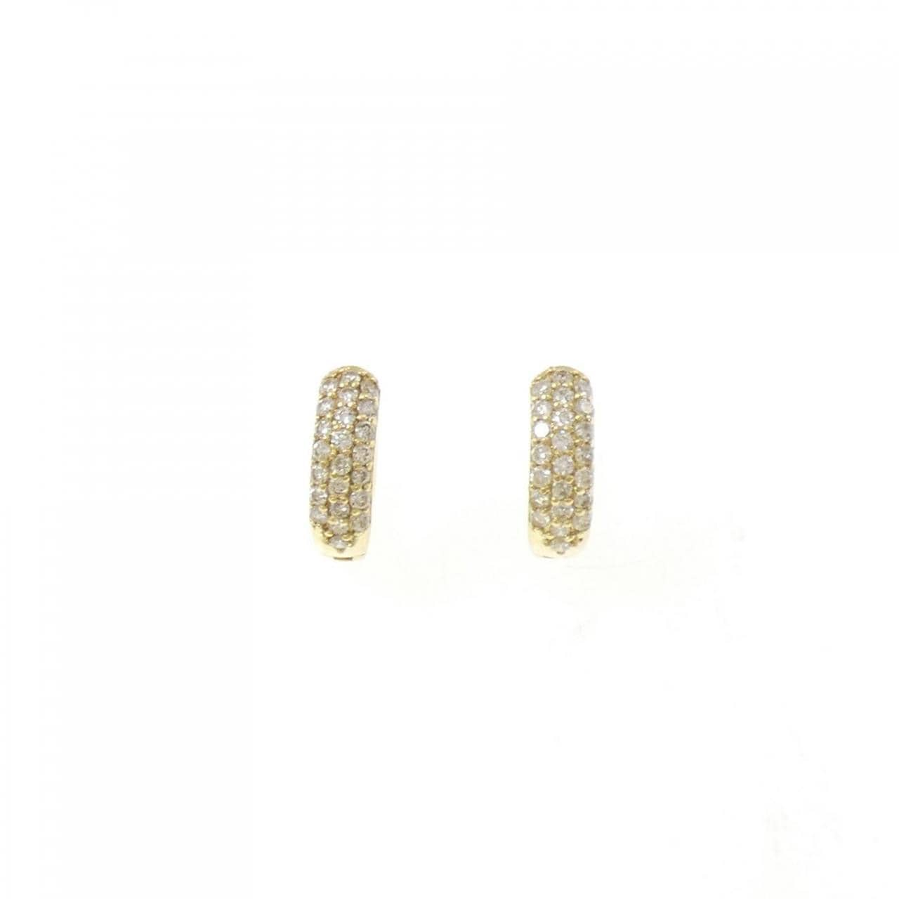 K18YG パヴェ ダイヤモンド ピアス 0.32CT